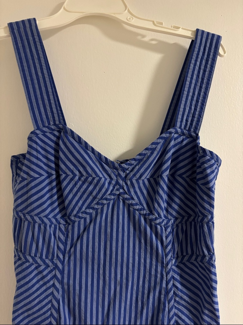 Madewell Blue Striped Midi Dress - Picture 3 of 3